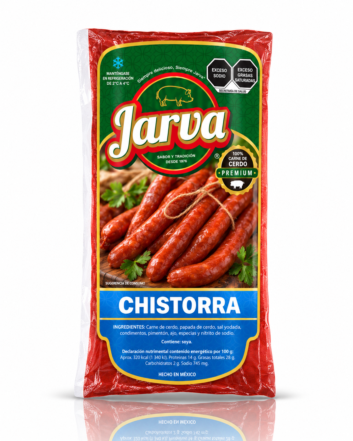 Chistorra JARVA, Con empaque