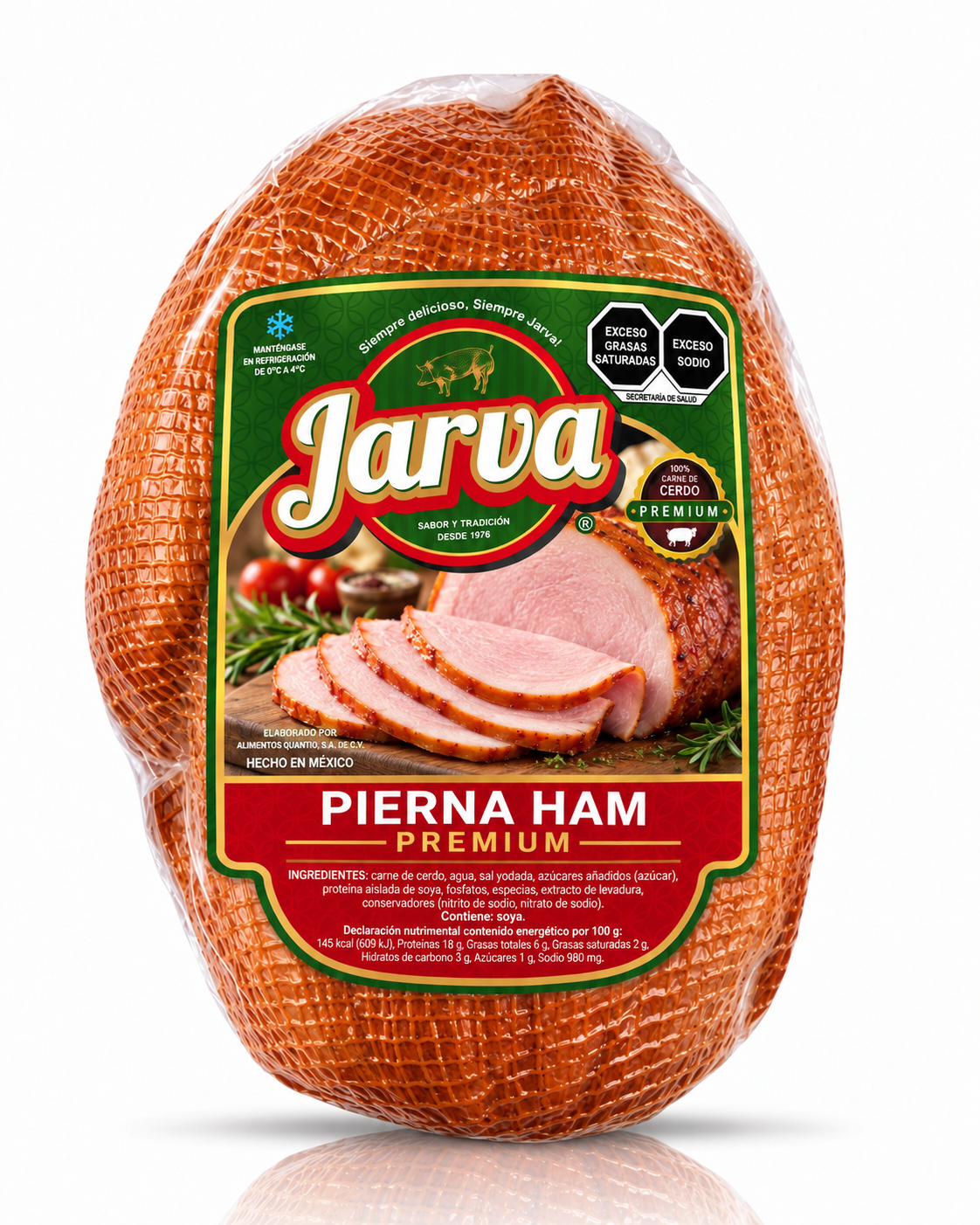 Pierna Ham Premium JARVA, Con empaque
